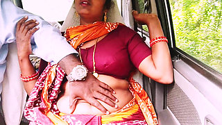 Telugu Step Mom Car Sex Long Drive for Sex with Step Son, Telugu Dirty Talks.