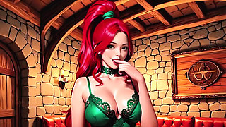 Divine Elixir - Fantasy Sorceress Summons a Dungeon Master for an Intimate Ritual AI Animation