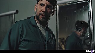 Hot brunette milf Little Puck gets infected by a parasite that makes her super horny