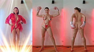 Boxing Champion Roleplay - Oiled Body, Gloves & Teasing PT 2