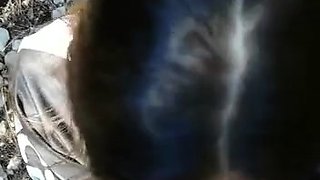 Czech amateur bangs outdoor pov