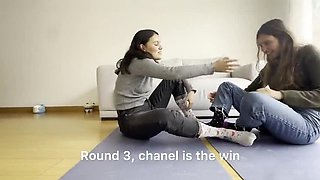 Lesbian Teens Tickle & Foot Fight - Scarlettandc HD Wrestling