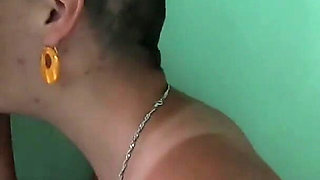 Cock sucking through gloryhole and swallow