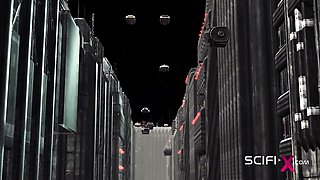 Scifi-X featuring side chick's restraints action