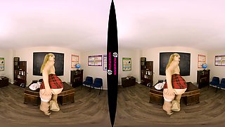Bad Behaviour; British Blonde Teacher Solo Striptease