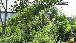 Redhead slut cheats on boyfriend in public with stranger and shows off her natural big tits