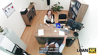 LOAN4K. Naughty babe seduced a stranger in the office and got spanked for her slutty behavior