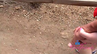 Romantic trip to the beach with Dez Hansen and fucking her tight pussy POV in the car: Porn