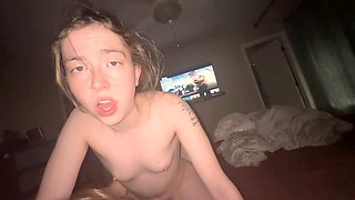 Amateur blowjob, gagging, hard-core