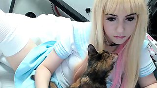 Amateur Blonde Teen Plays Solo with Toy Webcam Porn