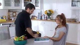 Dad fucks her young step-daughter