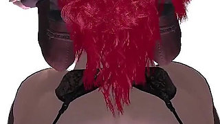Super Thick Redhead Rides a Dildo - 3D Porn