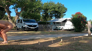 Kinky Couple Games at French Nudist Beach Campsite