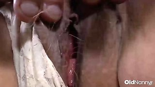Latina Granny Striptease And Closeup Masturbation