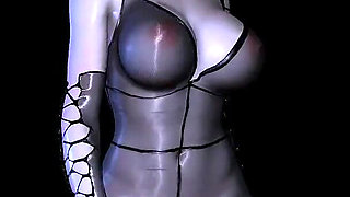 3D Short Hair Slut Asian Whore Wearing Sexy Lingerie Got Fucked so Hard