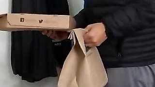 I Surprised the Delivery Guy with a Sexy Tip