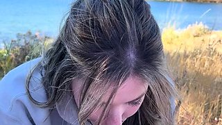 Czech amateur blowjob and fucking POV in public