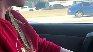 Busty Czech amateur fucks outdoor in public
