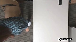 Stealing big tit teen busted and fucked