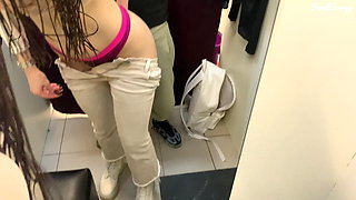 I fucked my stepdaughter in her tight ass in the fitting room