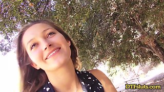 Dani Daniels teaches her boyfriend to drive with passion.