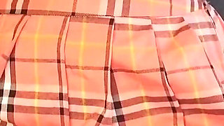 Student Teases You with Her Pad Bulge