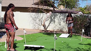Strip Cornhole Leads To Real Ebony Couple With Dreads Way And Lyric Sky