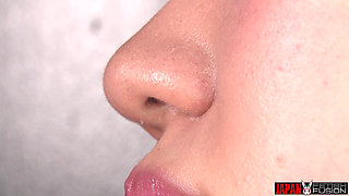 Mika Takatsuki’s Snot Drips Onto the Glass Plate… and Into Her Own Mouth.