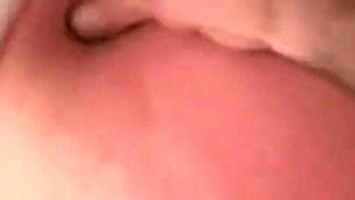 Horny brunette swallows cum