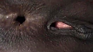 POV: Ebony Gaping! My First Real Gape Cought on Camera! Just Through Relaxation