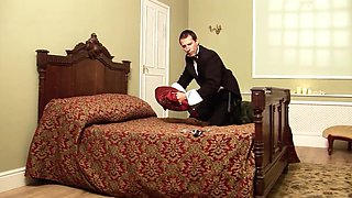 Black princess satisfied with a butler's thick cock
