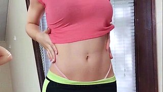 Blonde tight pussy babe solo toy fun in glamour masturbation