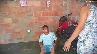 Mechanic Measures the Oil of the Neighbor's Motorcycle