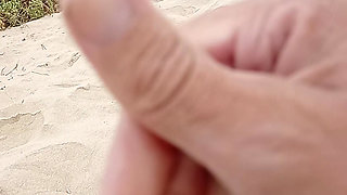 Jerking off to the nudist beach