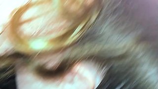 BBC Slut Sucks Dick on Front Porch