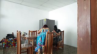 Sinful maid spreads her pretty pussy open