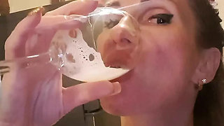 She loves to swallow her customers' condoms full.