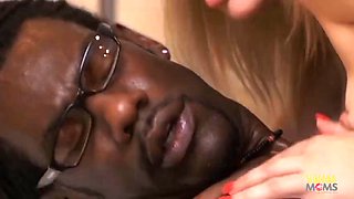 Showing her small milf tits to the driver starts off a