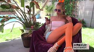 Blonde Hottie Kyaa Rides Big, Raw & So Hard!