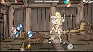 Fit anime girl Misskitty2k dives into a wild cartoon adventure in Assgard