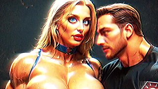 Athlete Lara in Gloryhole Club, Big Tits, Gloryhole Bukkake, Big Dick Sucking Cock