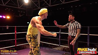 FAKEhub Originals Teen Machine Vs Bulldozer in wild and crazy wrestling