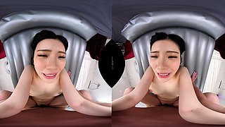 Extreme close up of Japanese teen masturbating