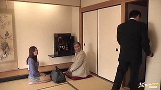 Julia the gorgeous Japanese housewife gets fucked on the floor