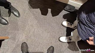 German Teen Lia Louise and Bgf - Real Sex in Mall Fitting Room