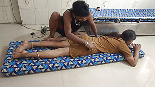 Desi Indian Girl Friend's Ass Massage