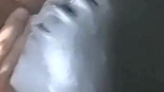 Real Homemade Hot Bisexual Threesome, Wife and Husband Sharing Cock, Socuking Together