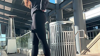 Finding a Spot at the Mall to Cum Hard Orgasm Outdoors