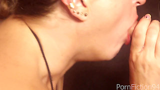 Mina gives Wincel a blowjob...ends up in cumming