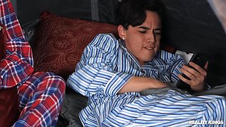 Lil Campers gets Threesome - Juan Loco and his Buddy Seduced by MILF Cougar in the Camping Tent